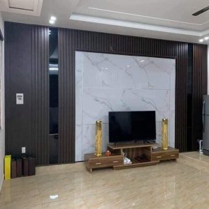 Tấm ốp tường PVC trắng vân loang